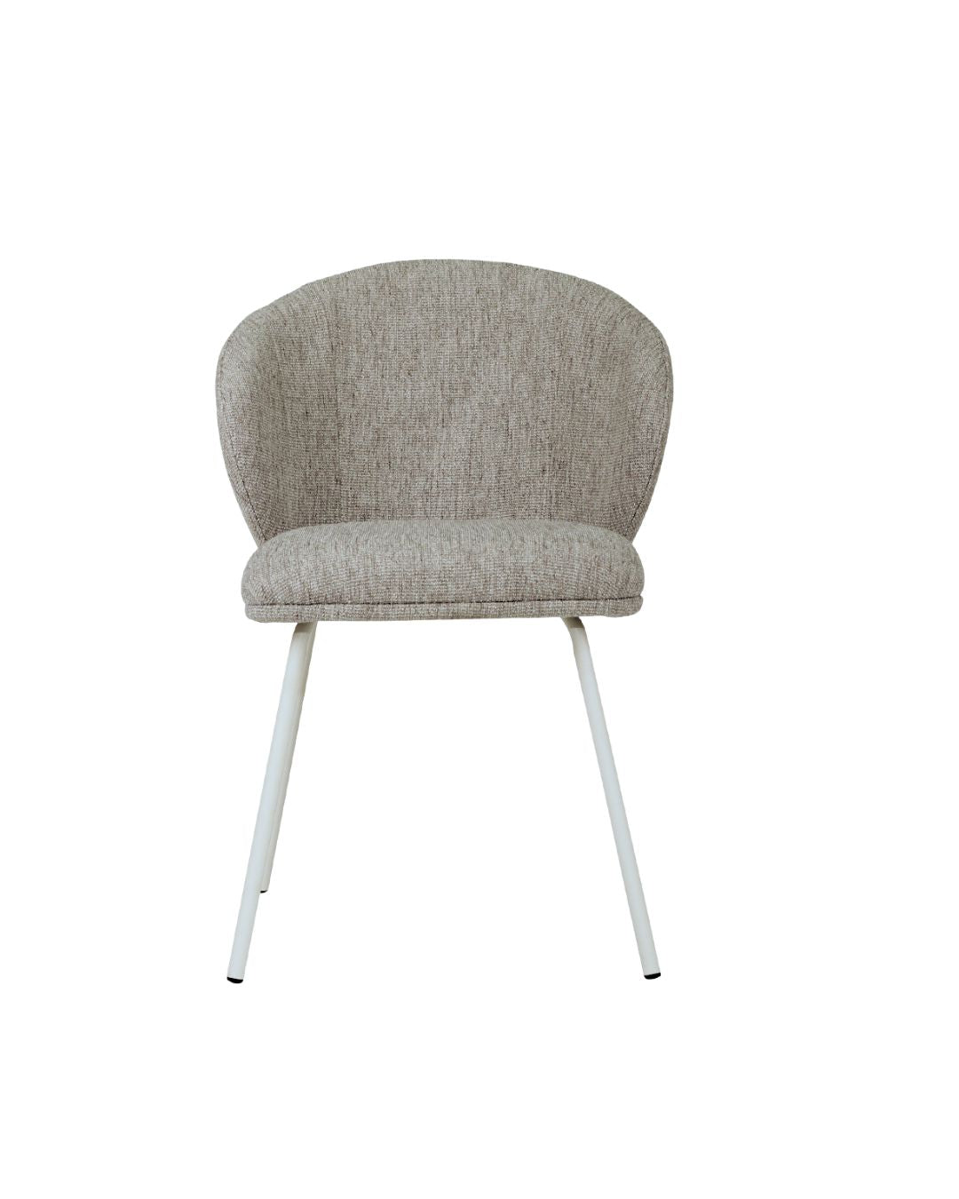 Aster Dining Chair – Pebble Upholstery with White Legs Sun Republic 