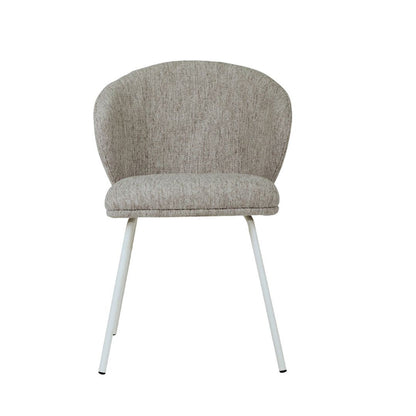 Aster Dining Chair – Pebble Upholstery with White Legs Sun Republic 