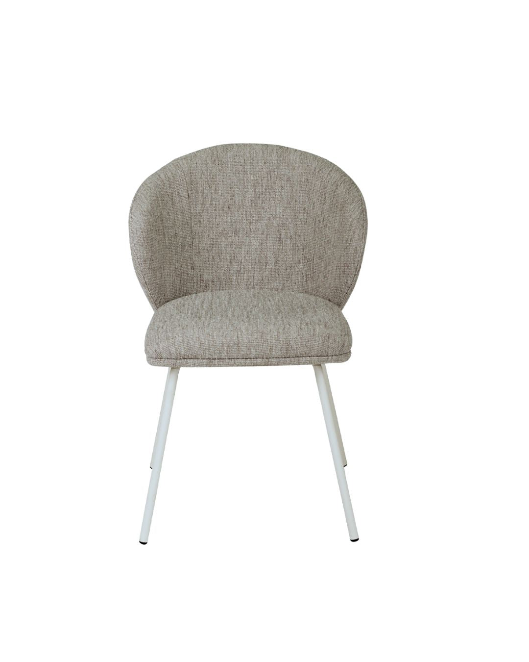 Aster Dining Chair – Pebble Upholstery with White Legs Sun Republic 