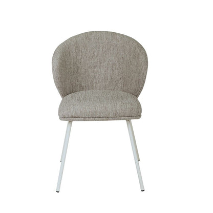 Aster Dining Chair – Pebble Upholstery with White Legs Sun Republic 