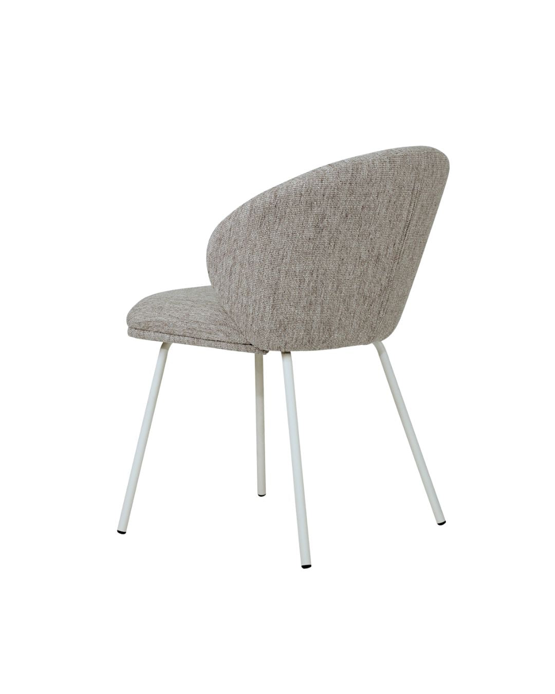 Aster Dining Chair – Pebble Upholstery with White Legs Sun Republic 