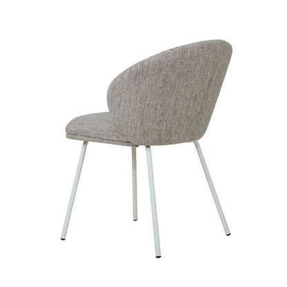 Aster Dining Chair – Pebble Upholstery with White Legs Sun Republic 
