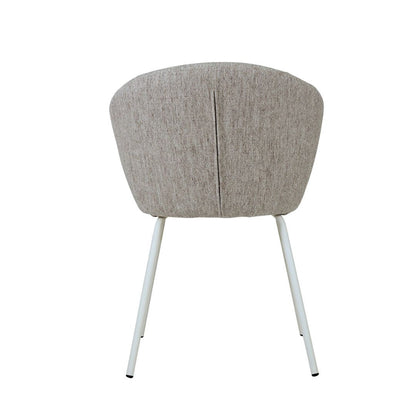 Aster Dining Chair – Pebble Upholstery with White Legs Sun Republic 
