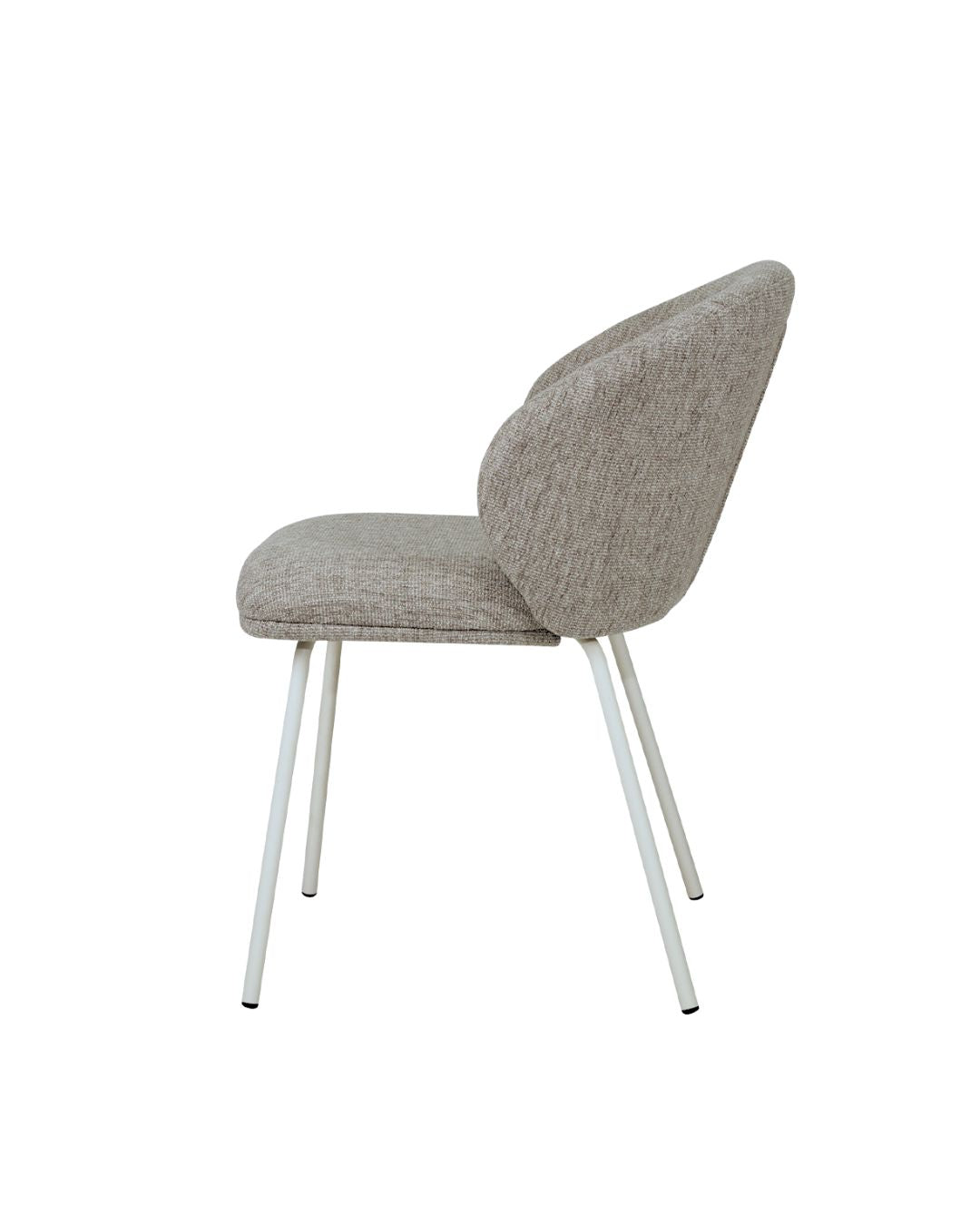 Aster Dining Chair – Pebble Upholstery with White Legs Sun Republic 