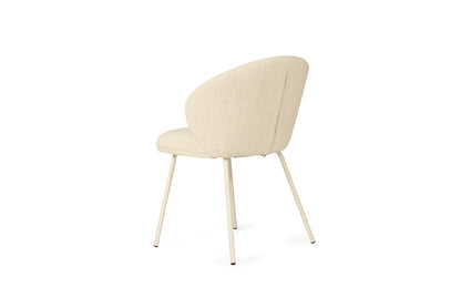 Aster Dining Chairs - Natural Upholstery with White Legs Sun Republic 