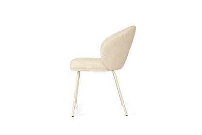 Aster Dining Chairs - Natural Upholstery with White Legs Sun Republic 