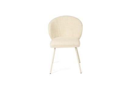 Aster Dining Chairs - Natural Upholstery with White Legs Sun Republic 