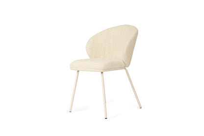 Aster Dining Chairs - Natural Upholstery with White Legs Sun Republic 