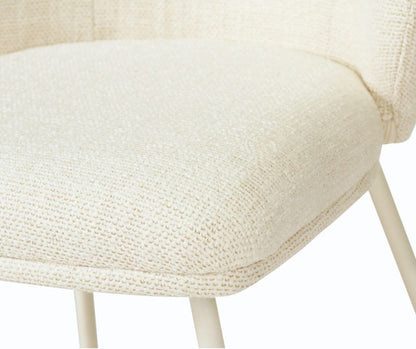 Aster Dining Chairs - Natural Upholstery with White Legs Sun Republic 