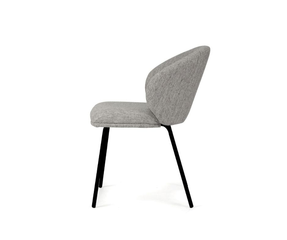 Aster Dining Chairs - Pebble Upholstery with Black Legs Sun Republic 