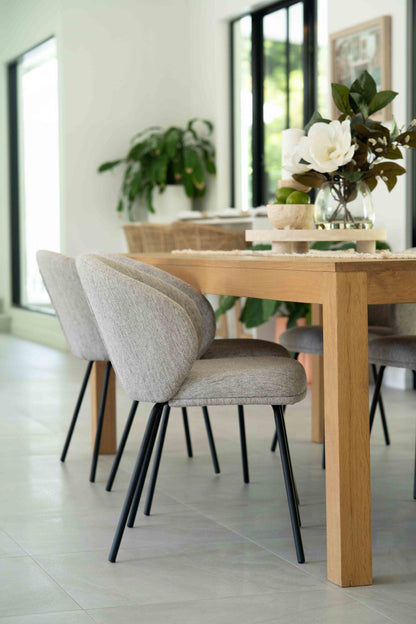 Aster Dining Chairs - Pebble Upholstery with Black Legs Sun Republic 