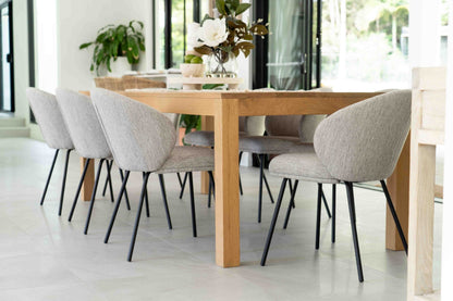 Aster Dining Chairs - Pebble Upholstery with Black Legs Sun Republic 
