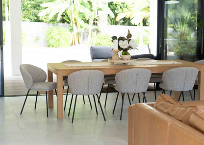 Aster Dining Chairs - Pebble Upholstery with Black Legs Sun Republic 