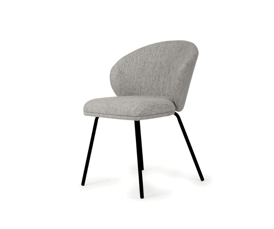 Aster Dining Chairs - Pebble Upholstery with Black Legs Sun Republic 