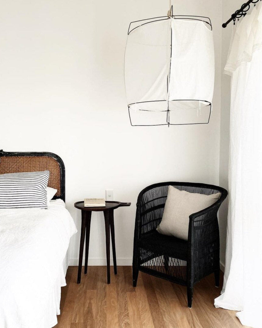 Authentic Black Malawi Cane Chair 