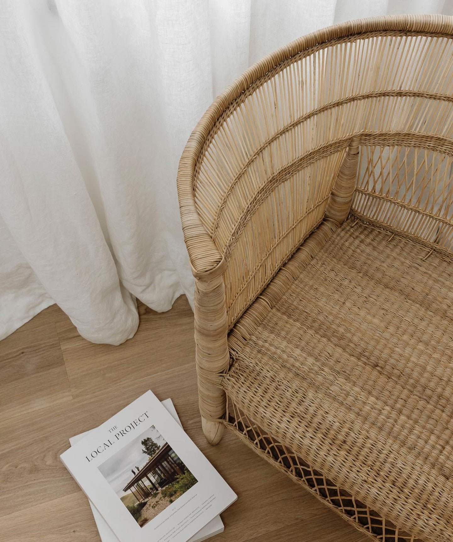 Authentic Malawi Cane Chair - Natural Coastal Drift 