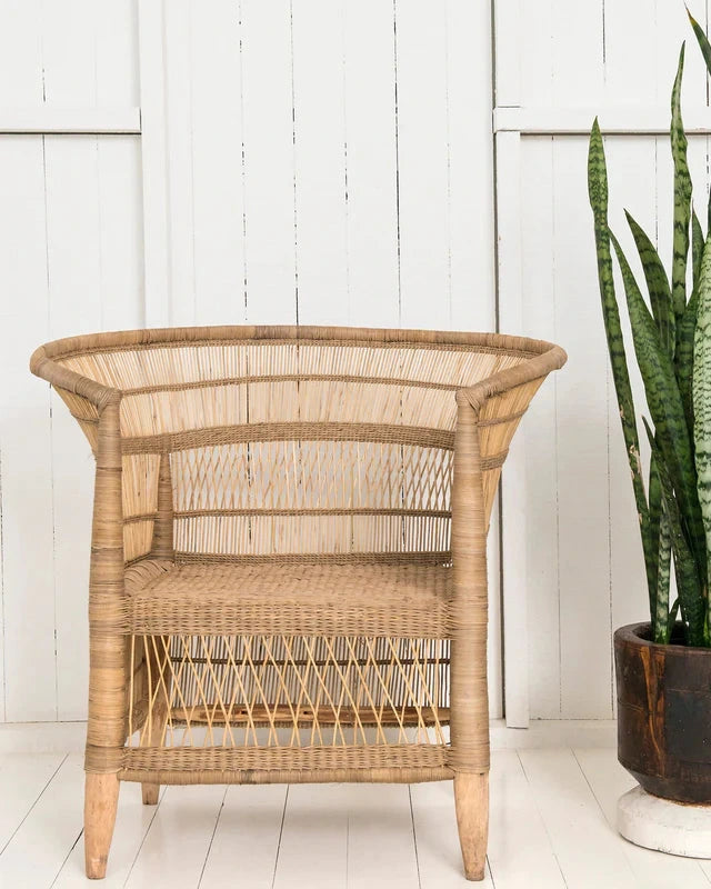 Natural Malawi Cane Arm Chair