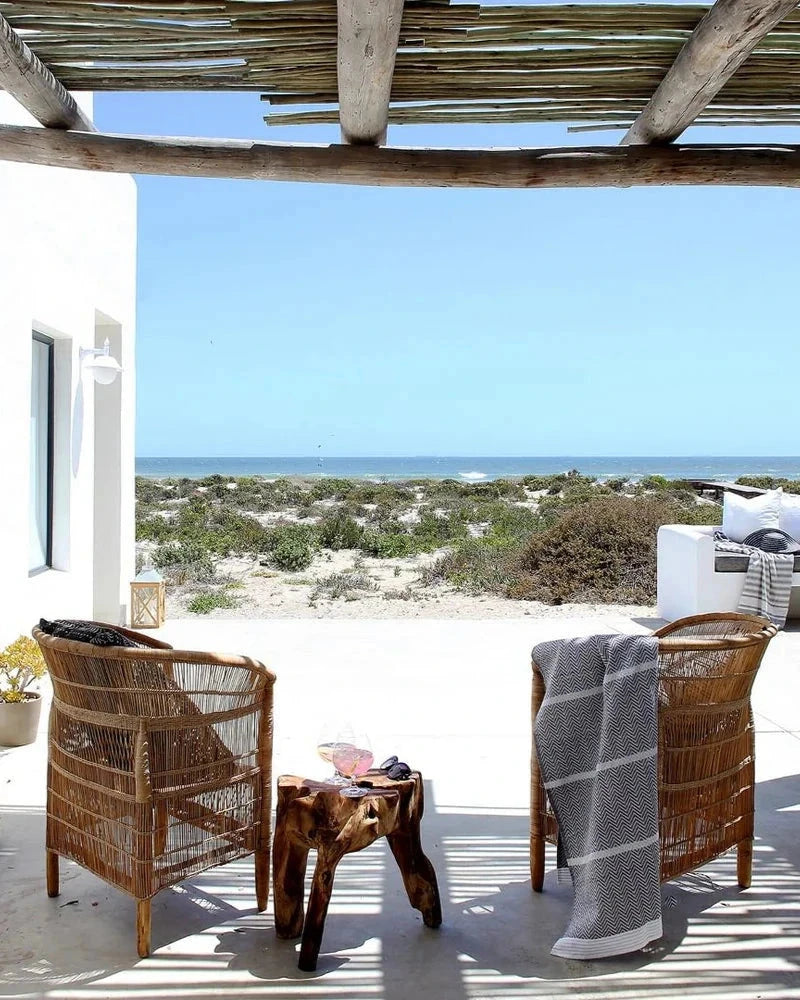 Authentic Natural Malawi Cane Chair Coastal Drift 