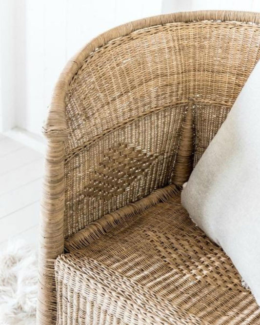 Authentic Traditional Natural Malawi Cane Chair - Close Weave Coastal Drift 