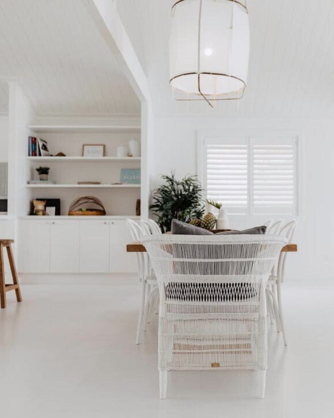 Authentic White Malawi Woven Cane Chair 