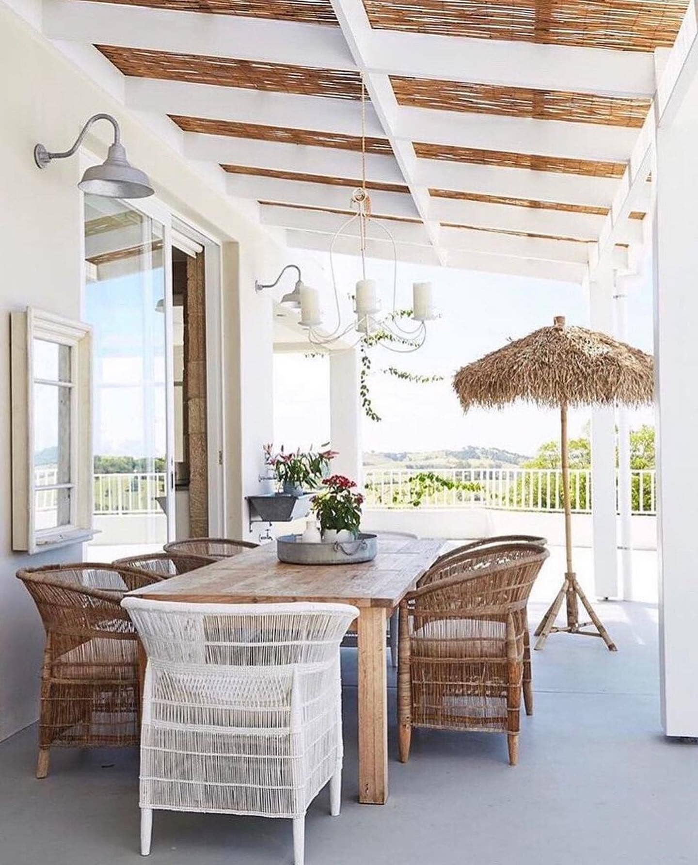 Authentic White Malawi Woven Cane Chair 