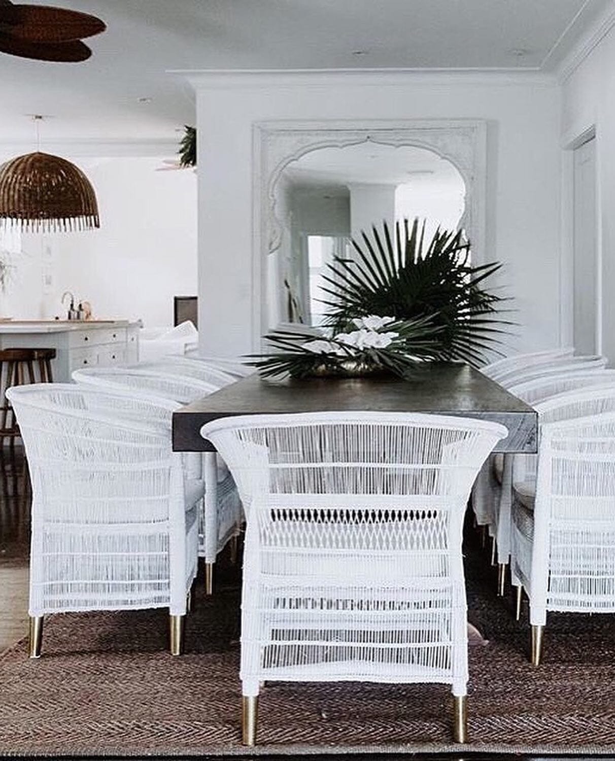 Authentic White Malawi Woven Cane Chair Coastal Drift Malawi 