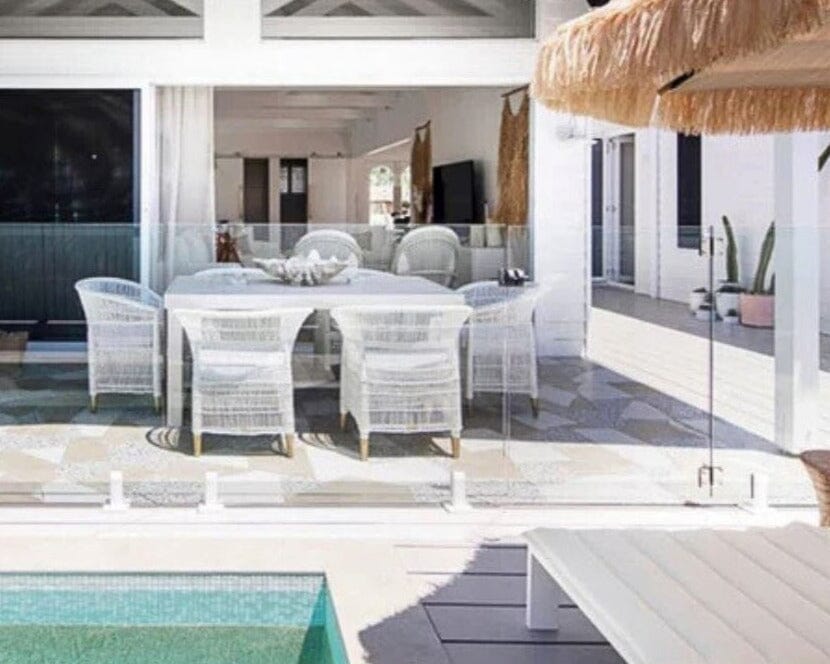 Authentic White Malawi Woven Cane Chair Coastal Drift Malawi 