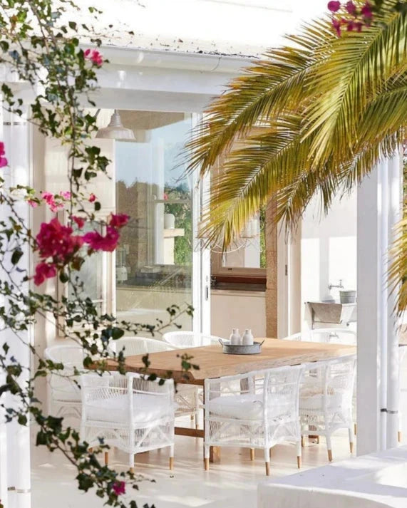 Authentic White Malawi Woven Cane Chair Coastal Drift Malawi 