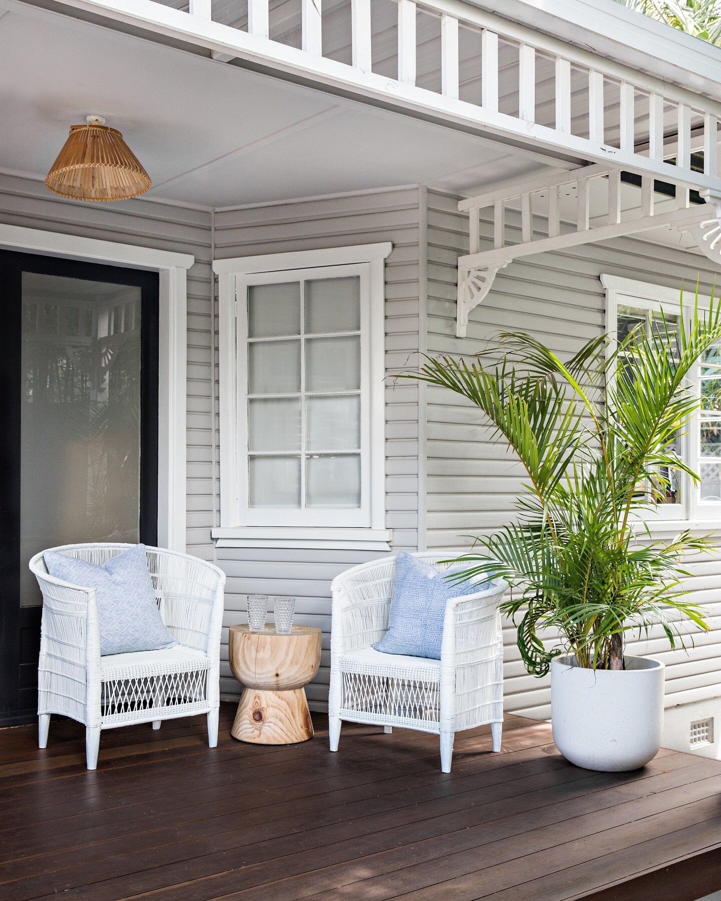 Authentic White Malawi Woven Cane Chair 