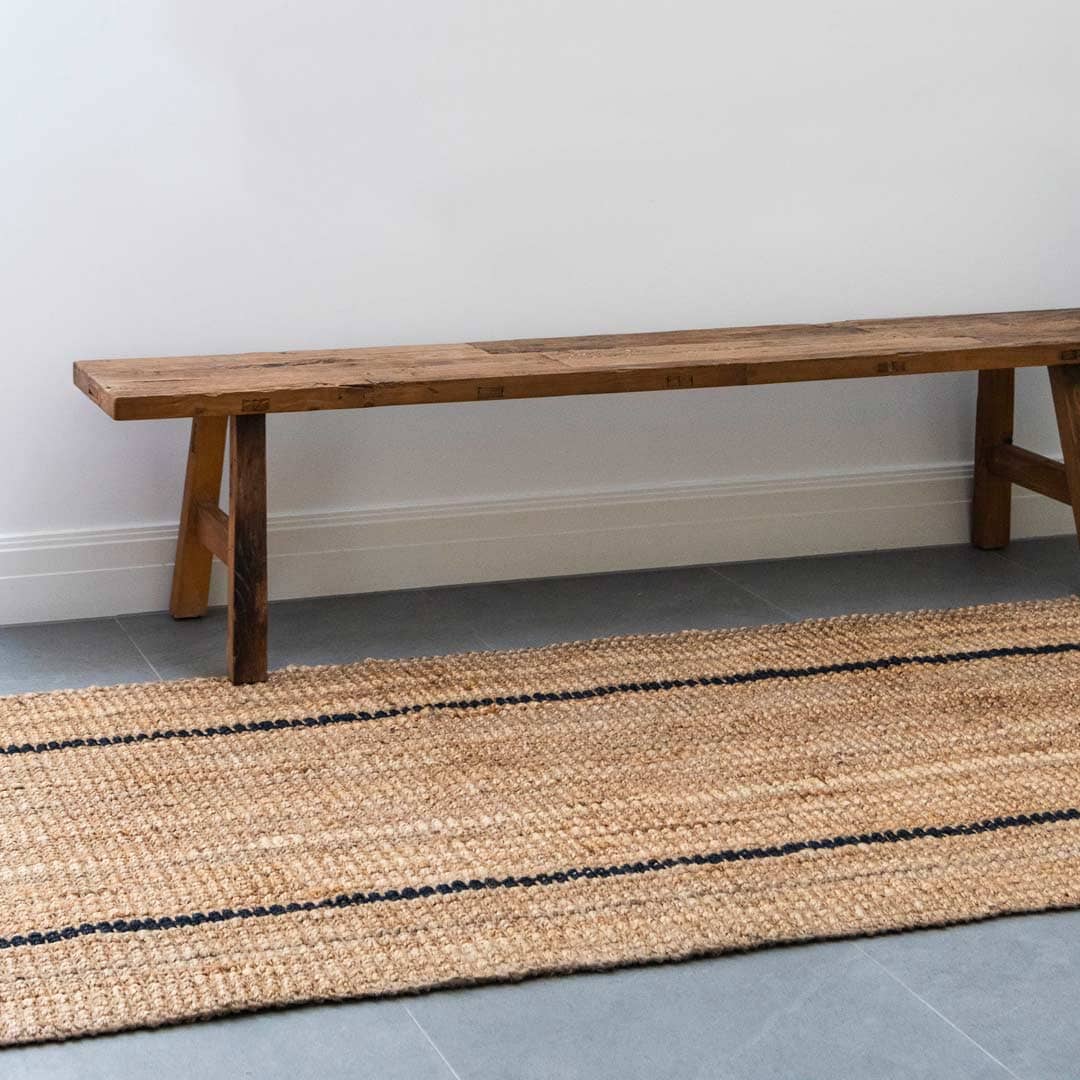 Bailey Stripe Natural Jute Floor Runners Zebra 