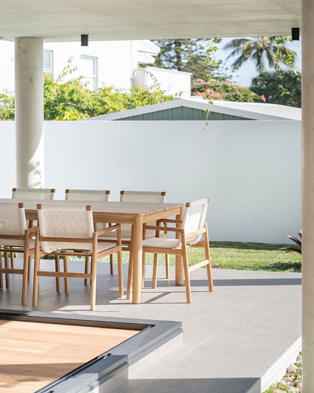 Belize Teak Outdoor Dining Chair - White Sun Republic 