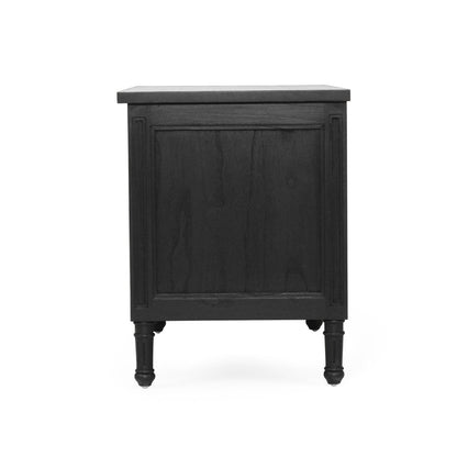 Black Cayman 3 Drawer 91cm Nightstand Sun Republic 