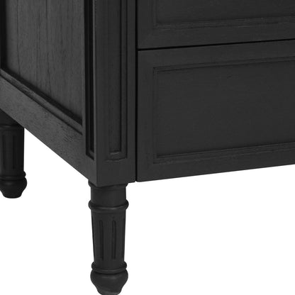 Black Cayman 3 Drawer 91cm Nightstand Sun Republic 