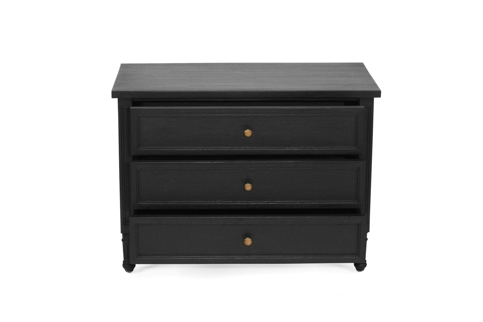 Black Cayman 3 Drawer 91cm Nightstand Sun Republic 