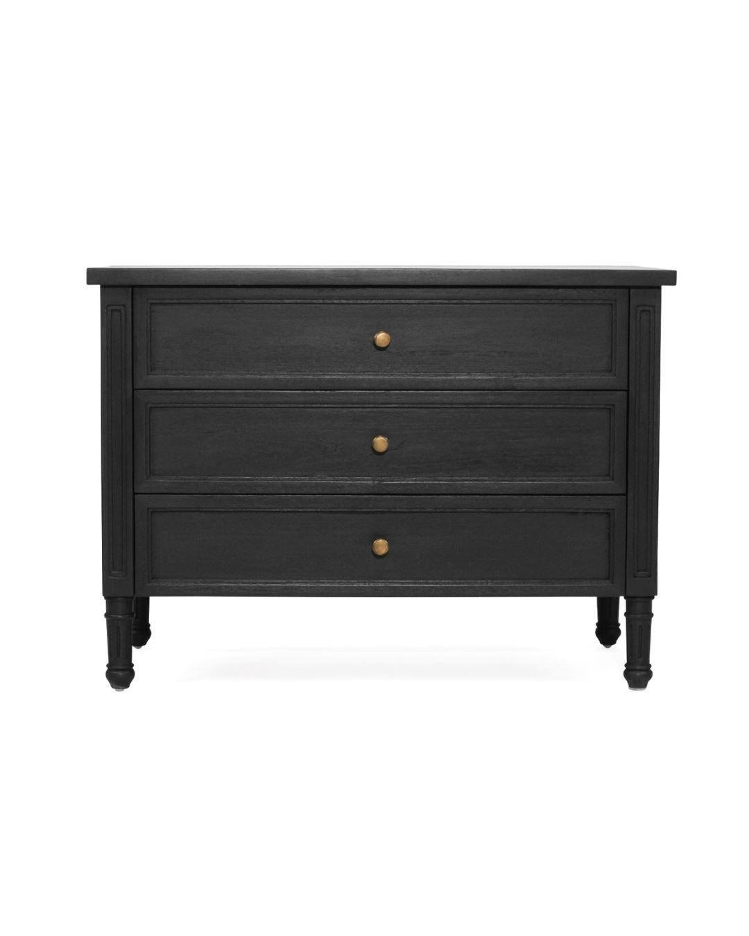 Black Cayman 3 Drawer 91cm Nightstand Sun Republic 