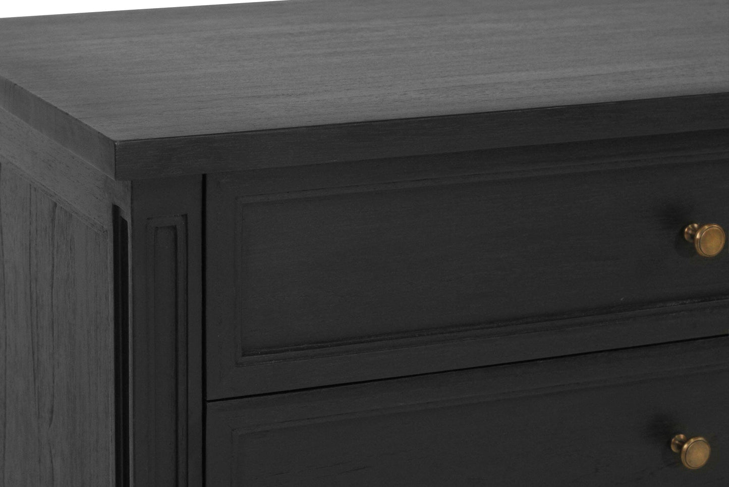 Black Cayman 3 Drawer 91cm Nightstand Sun Republic 