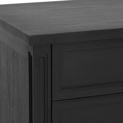 Black Cayman 3 Drawer 91cm Nightstand Sun Republic 