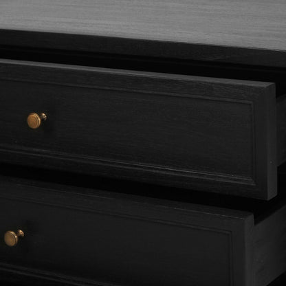 Black Cayman 3 Drawer 91cm Nightstand Sun Republic 