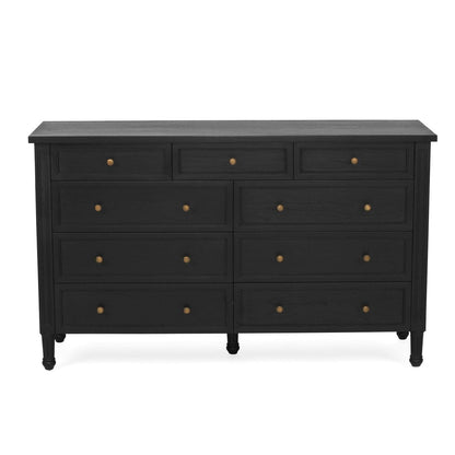 Black Cayman 9 Drawers Dresser Sun Republic 