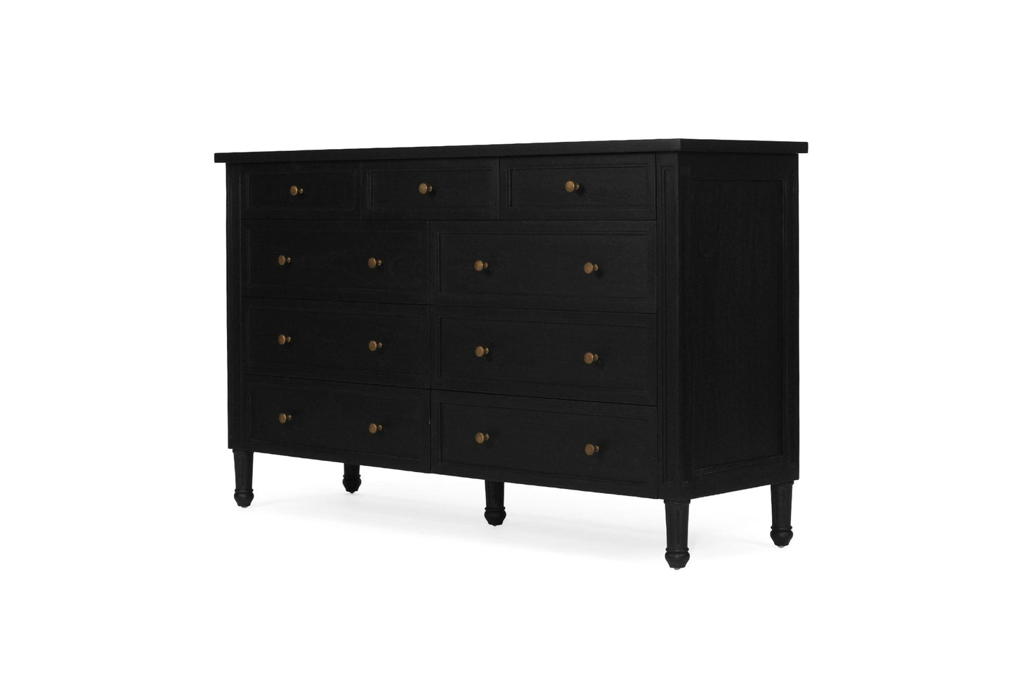 Black Cayman 9 Drawers Dresser Sun Republic 