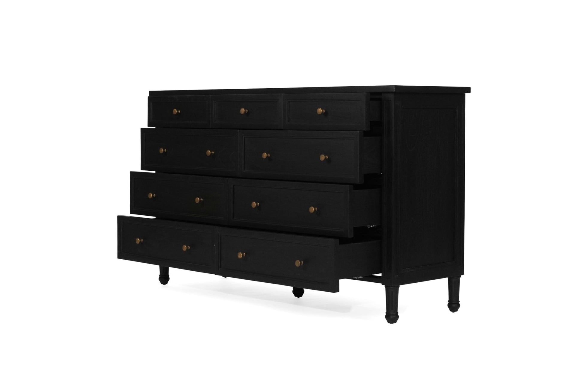 Black Cayman 9 Drawers Dresser Sun Republic 