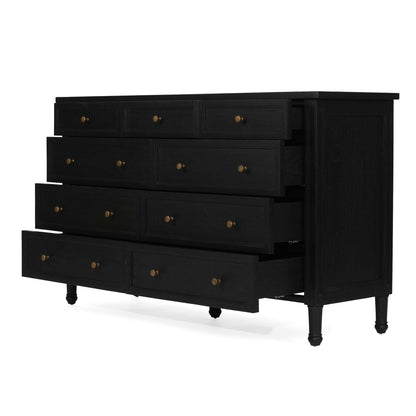 Black Cayman 9 Drawers Dresser Sun Republic 