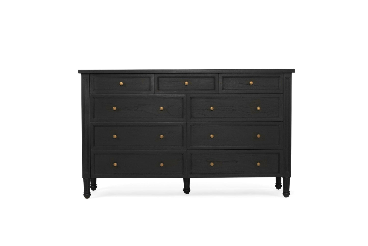 Black Cayman 9 Drawers Dresser Sun Republic 