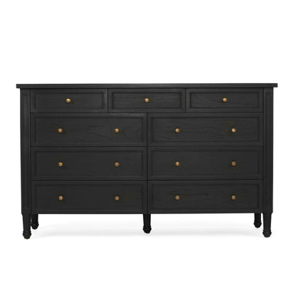 Black Cayman 9 Drawers Dresser Sun Republic 
