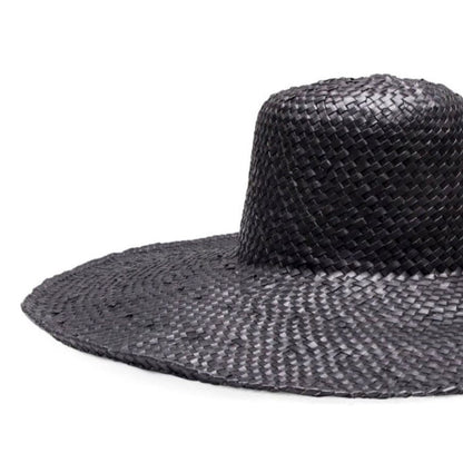Black Palm Leaf Sun Hat - Sophia Sun Republic 