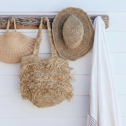 Bora Bora Raffia Bag With Fringing Sun Republic 