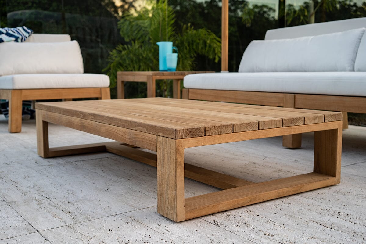 Bora Bora Solid Teak Outdoor Coffee Table Sun Republic 