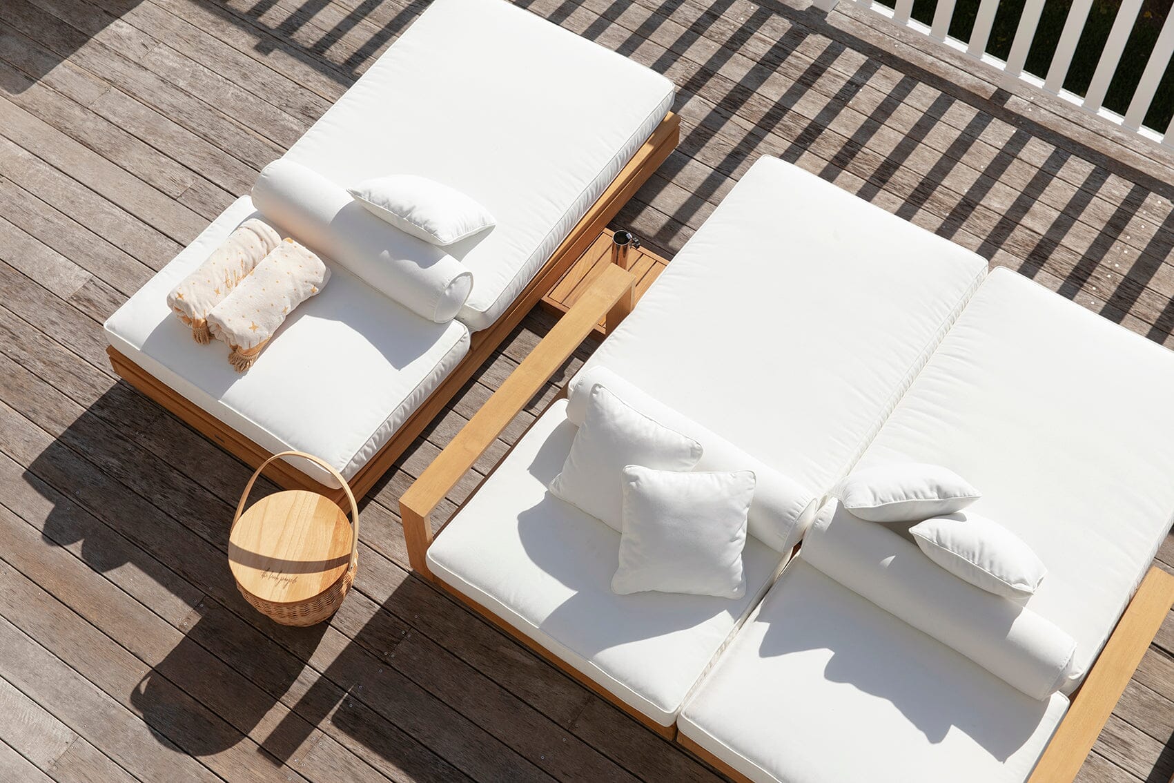 Bora Bora Teak Outdoor Double Sunlounge Daybed