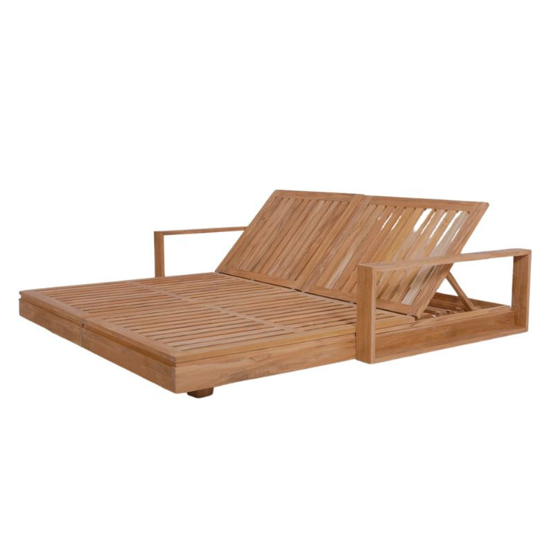 Bora Bora Teak Outdoor Double Sunlounge Daybed 