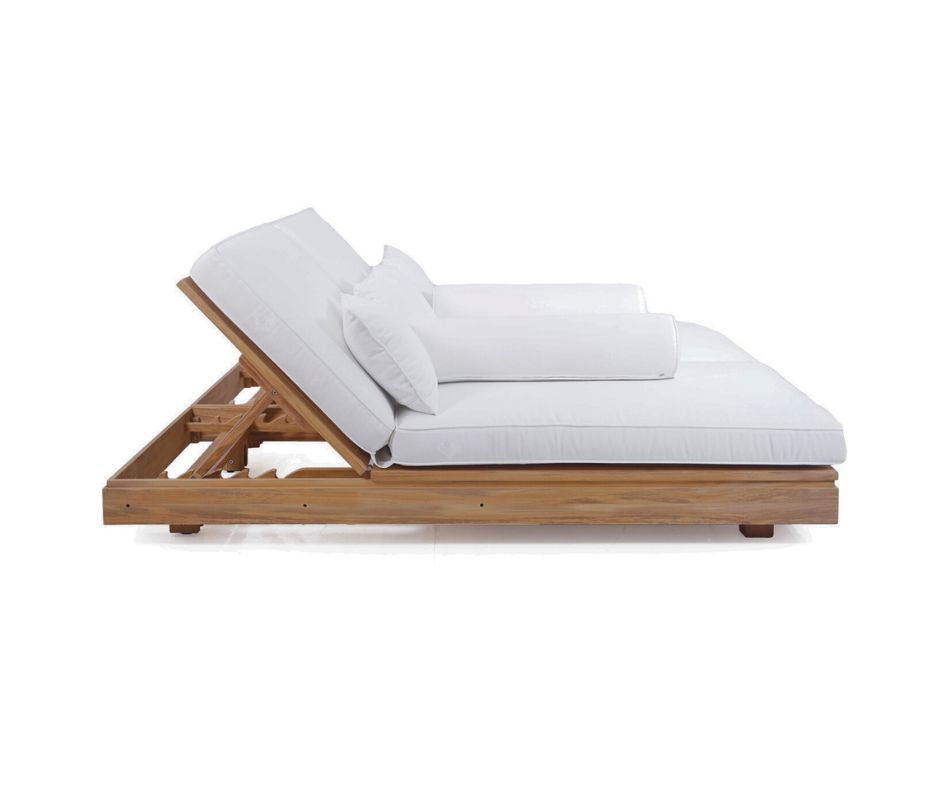 Bora Bora Teak Outdoor Double Sunlounge Daybed  